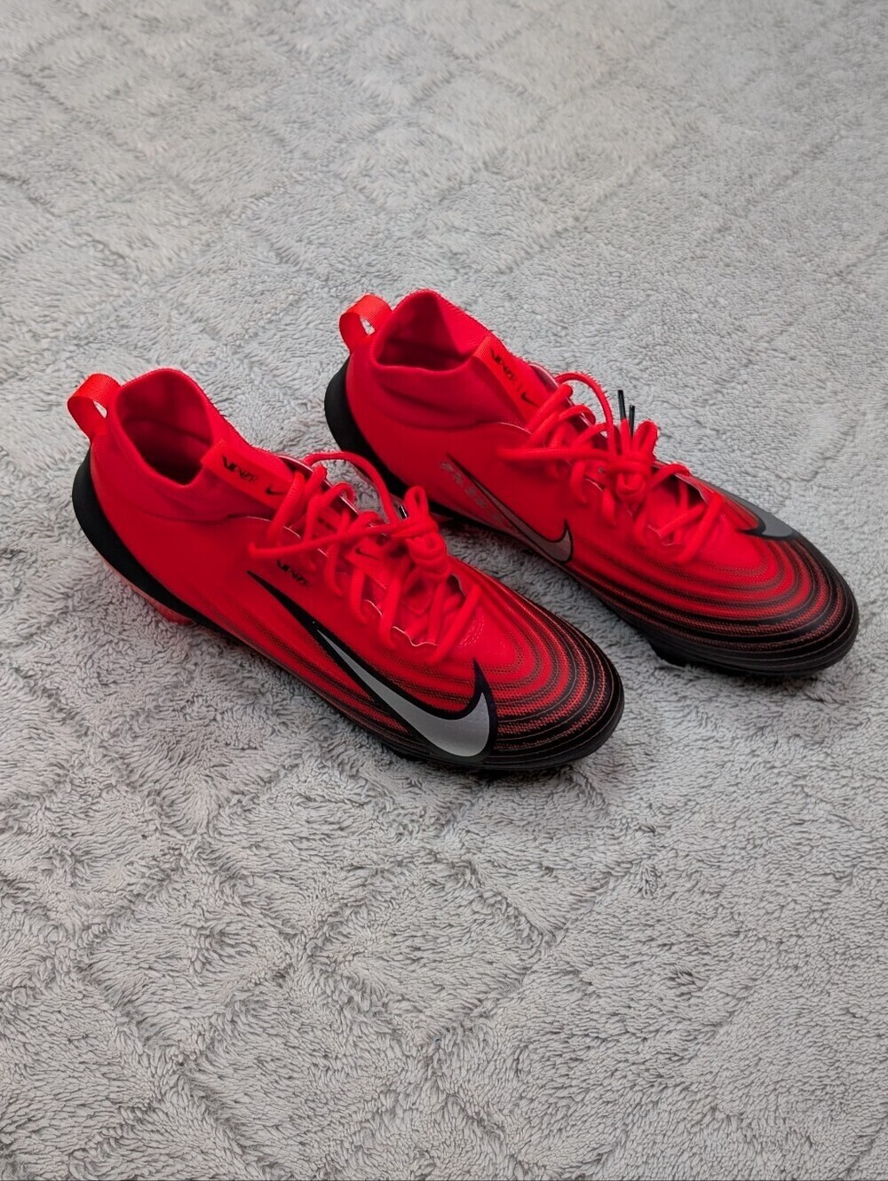 Nike Zoom Air Vapor Pro 1 Bright Crimson Football Cleats Mens 12 HF9409-600 NEW